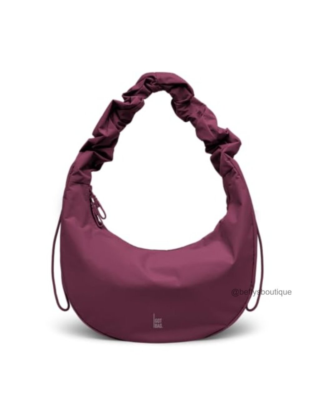 GOT BAG Moon Bag Ruffle Recycled Nylon Shoulder Bag Travel Handbag